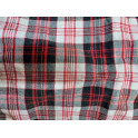 Tissu N°1 écossais Noir-Blanc-Rouge  (largeur 140cm)  